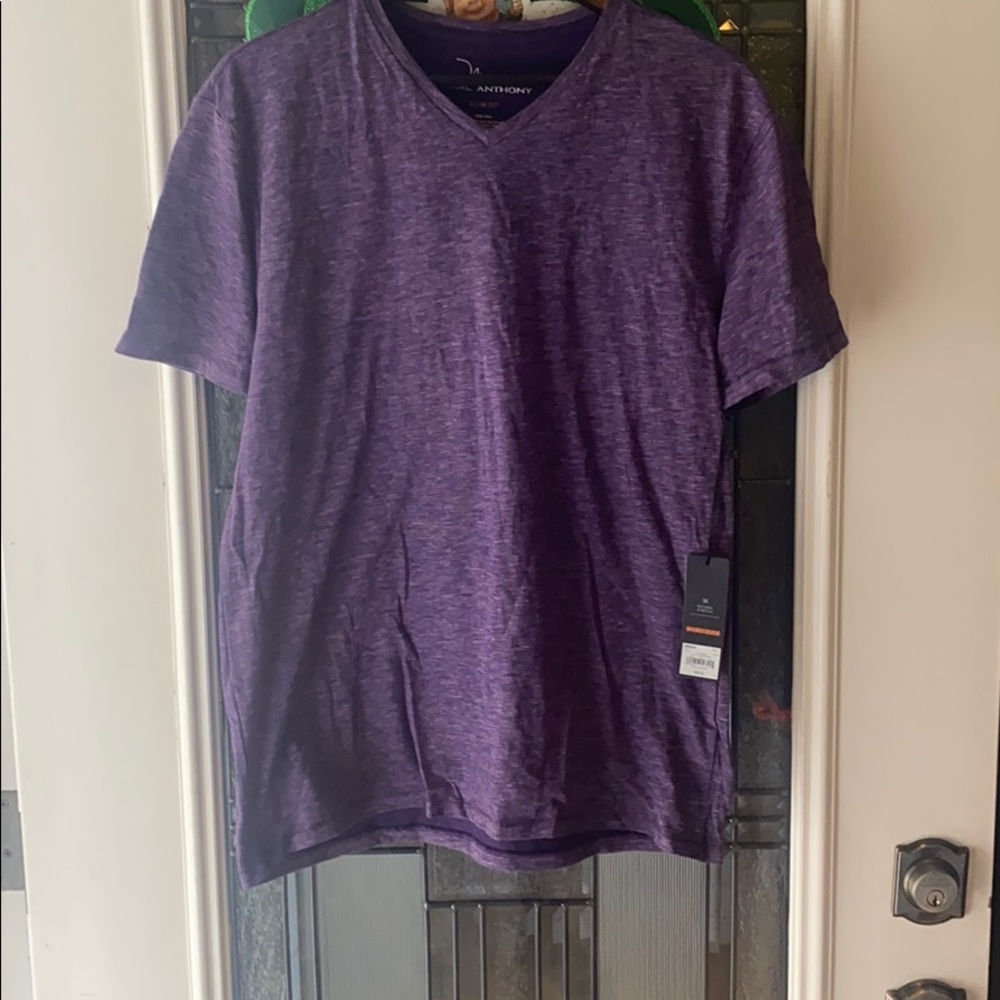 Marc Anthony Mens slim fit shirt Large Purple